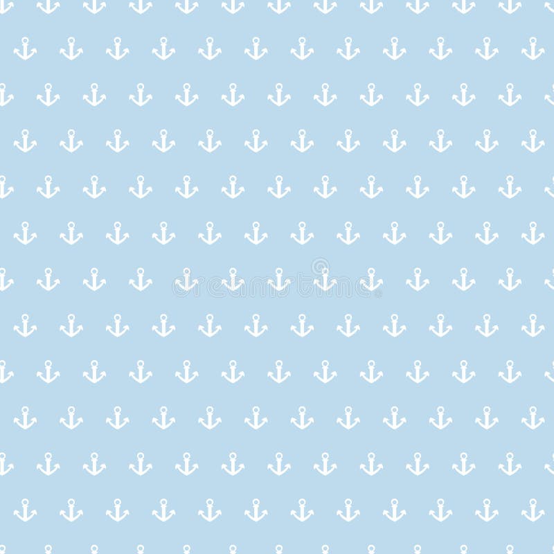 Seamless pattern with white anchors royalty free illustration