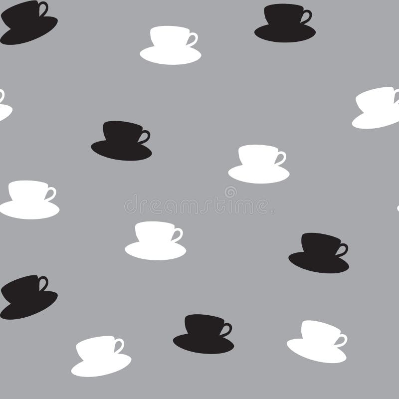 Coffee House Seamless Pattern White Background Stock Vector ...