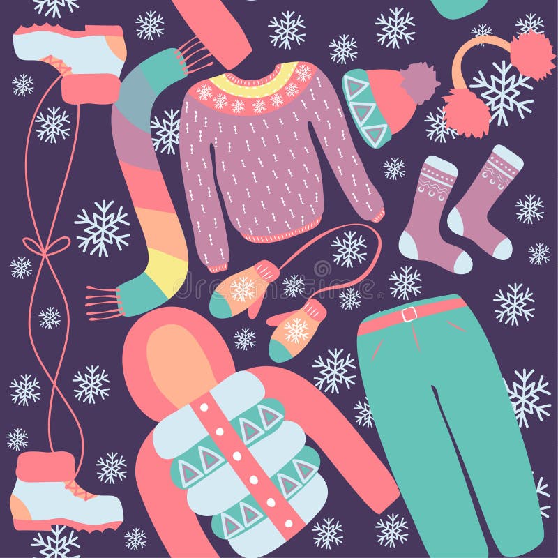 Winter Clothing Stock Illustrations – 143,908 Winter Clothing