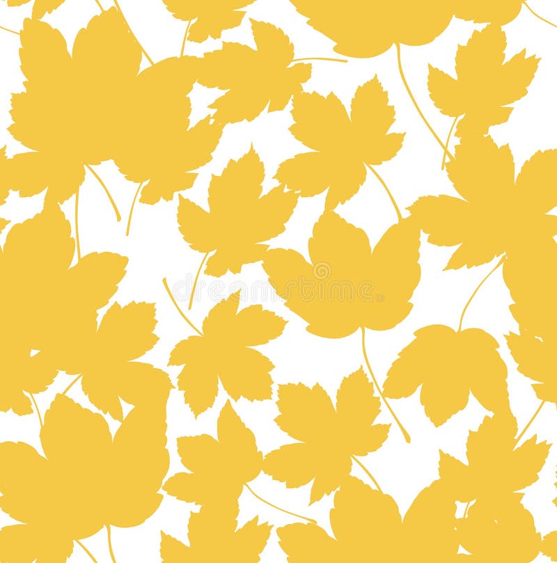 Seamless pattern of yellow autumn leaves. royalty free illustration