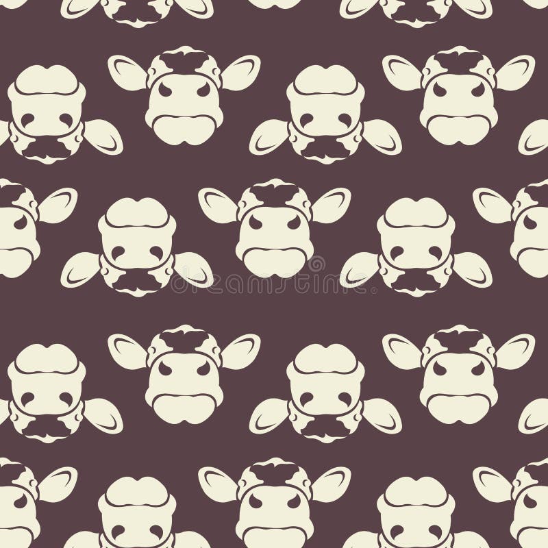 seamless pattern cartoon cow and flower. cute animal wallpaper for