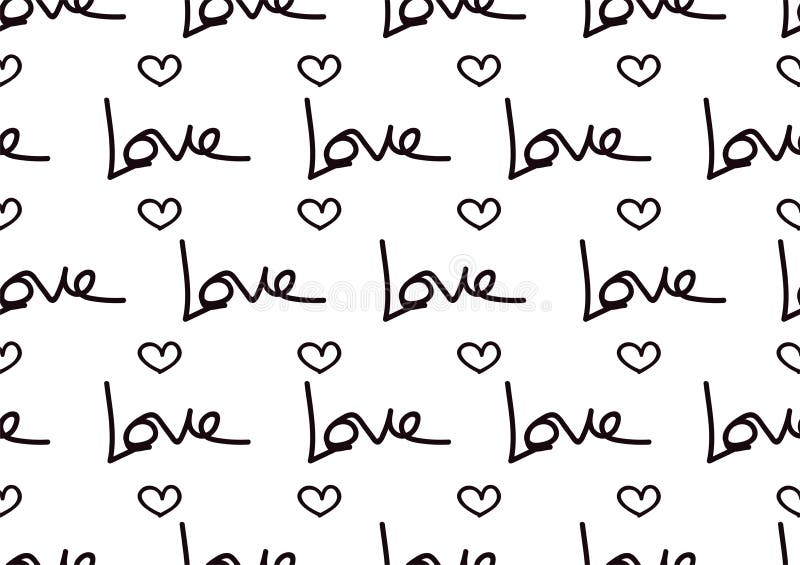 Seamless patterns with black hearts, Love background, heart shape vector, valentines day, texture, cloth, wedding wallpaper, paper