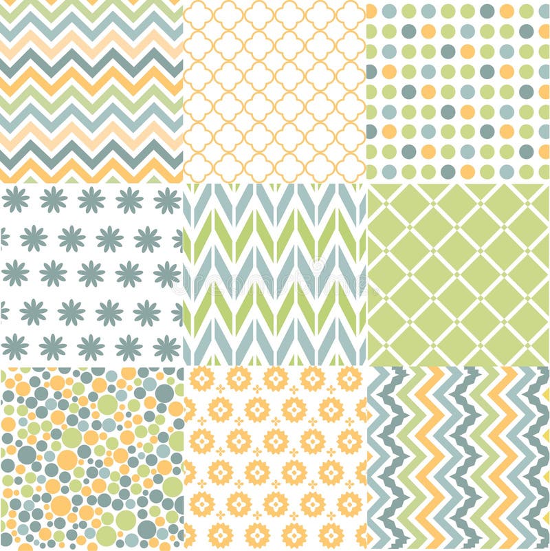 Seamless patterns with fabric texture vector illustration