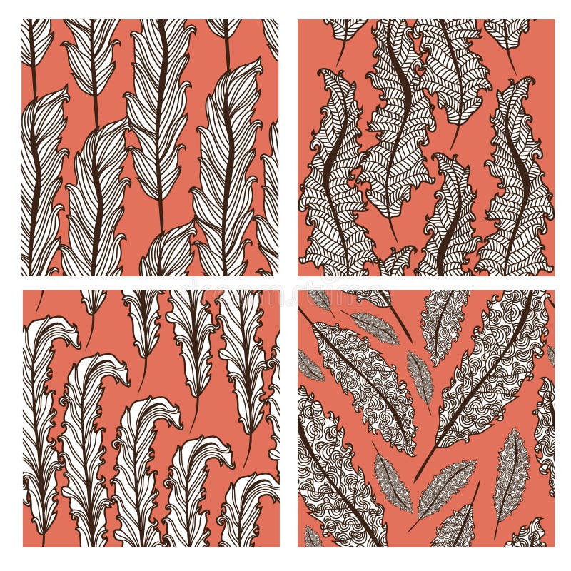 Seamless patterns stock illustration