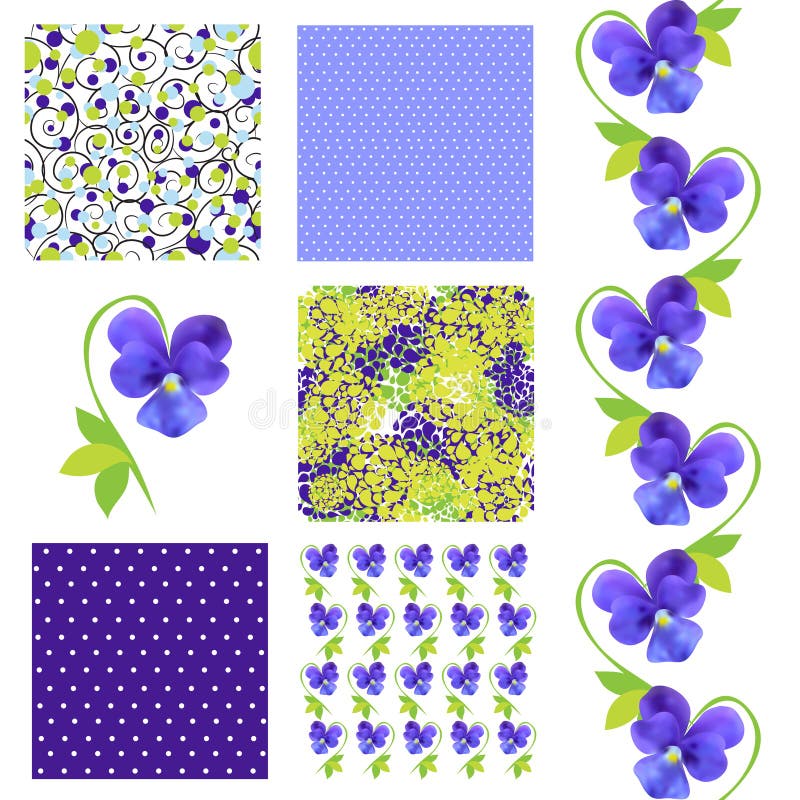 Seamless patterns set vector illustration