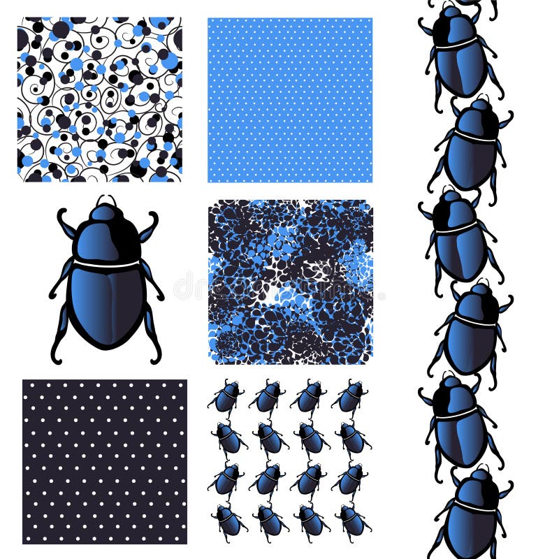 Seamless patterns set royalty free illustration
