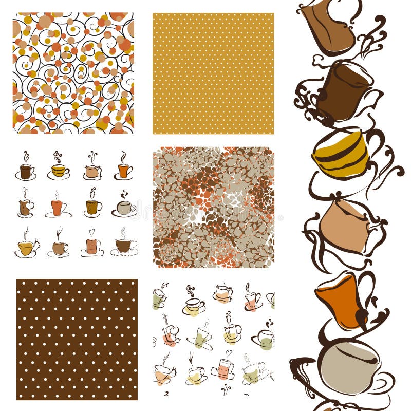 Seamless patterns set royalty free illustration