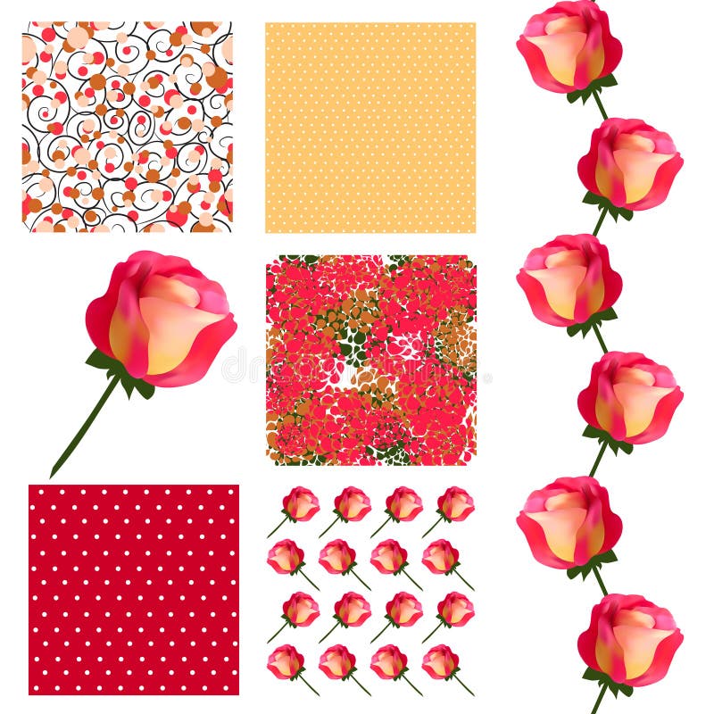 Seamless patterns set stock illustration