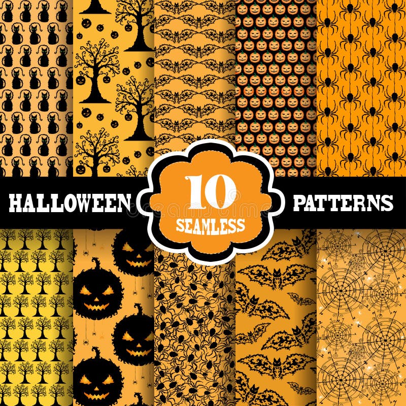 Seamless patterns set vector illustration