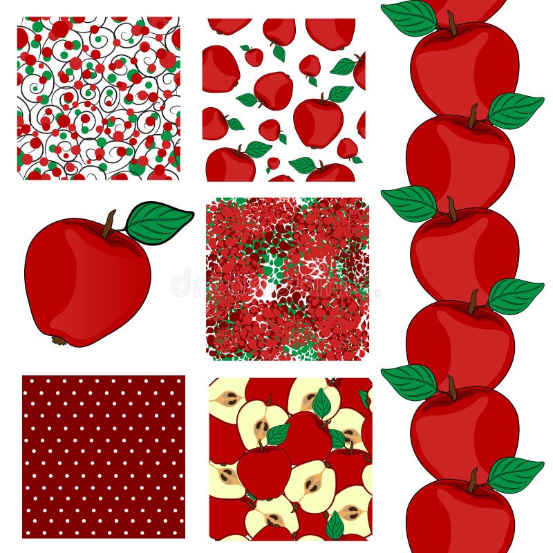 Seamless patterns set stock illustration