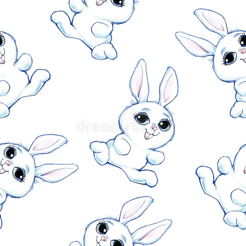 Seamless pencil drawing pattern