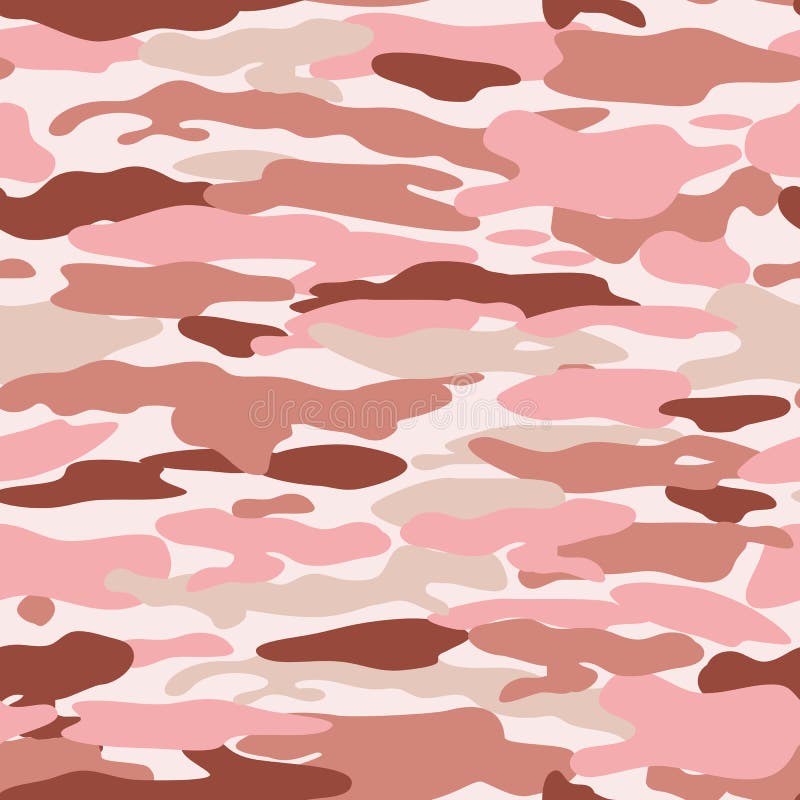 Seamless Pink Camouflage Pattern Fashion Pink Camo Texture Vector ...