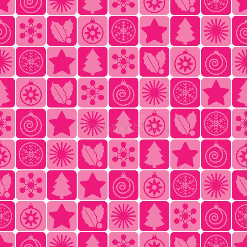 Seamless pink christmas royalty free illustration