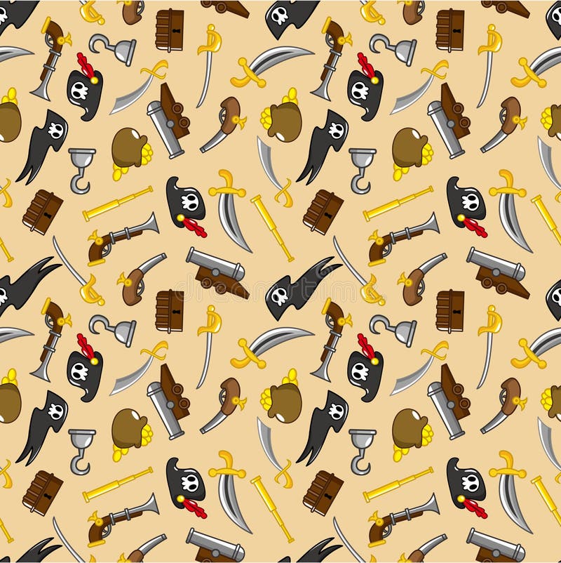 Seamless pirate pattern