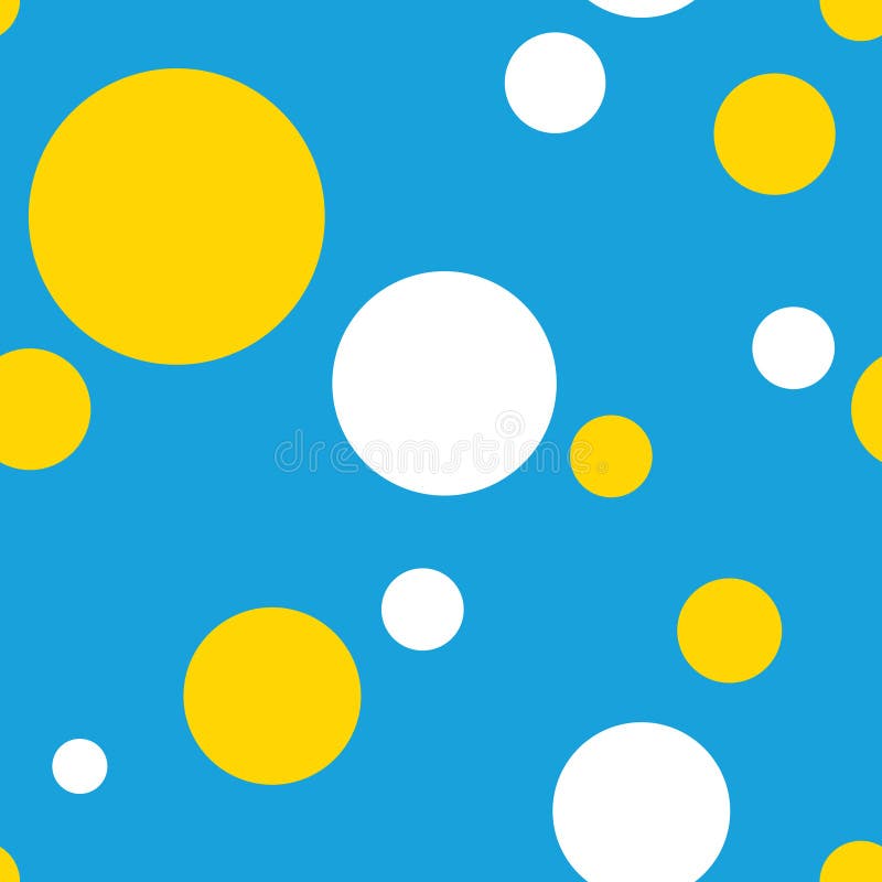 Blue Yellow Polka Dot Background Stock Illustration Illustration of
