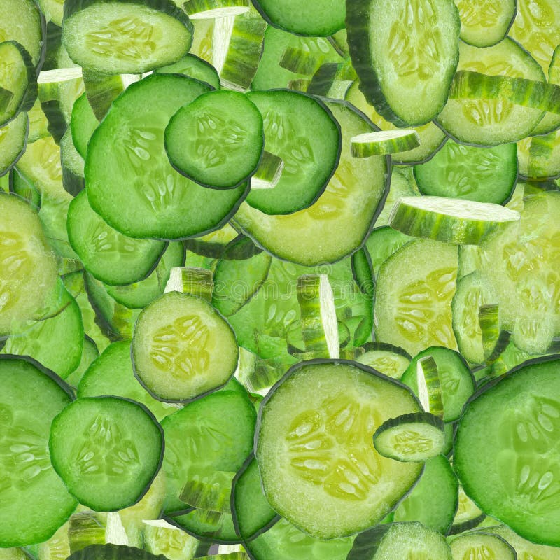Seamless pop art pattern with fresh cucumbers.