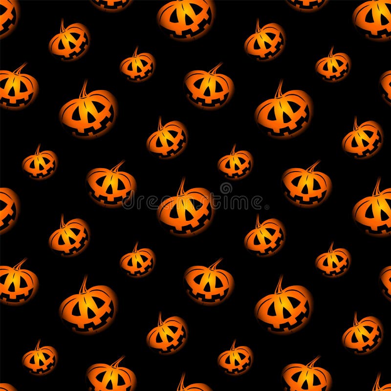 Seamless Pumpkin Pattern and Background Vector Illustration Stock