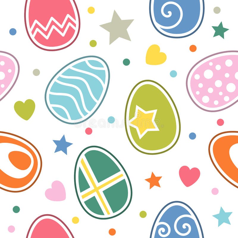 Seamless påskägg mönstrar stock illustrationer Seamless påskägg mönstrar stock illustrationer