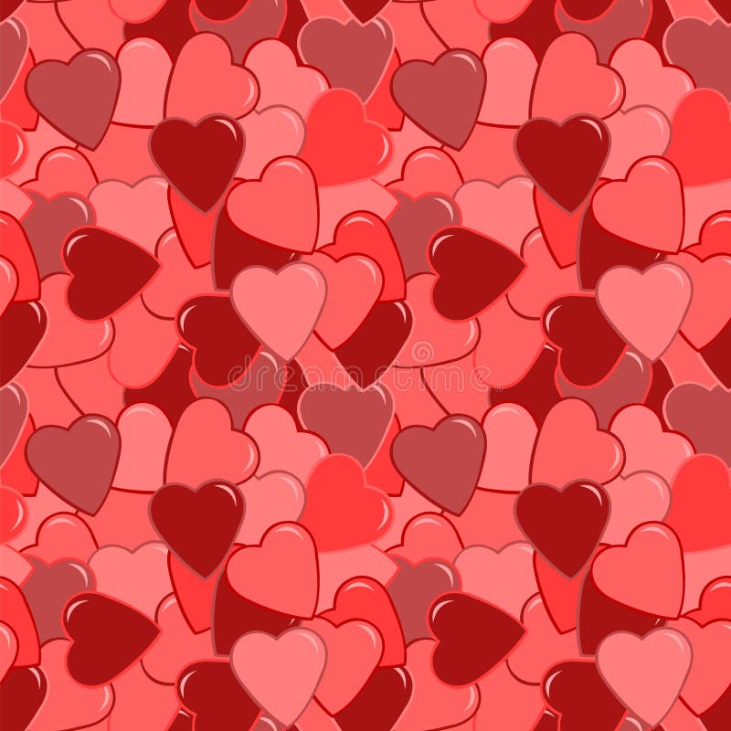 Seamless red heart pattern stock vector. Illustration of celebrate - 38873817