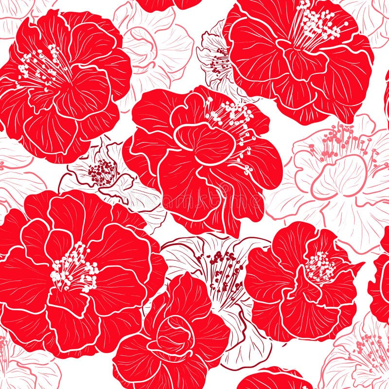 Seamless red pattern