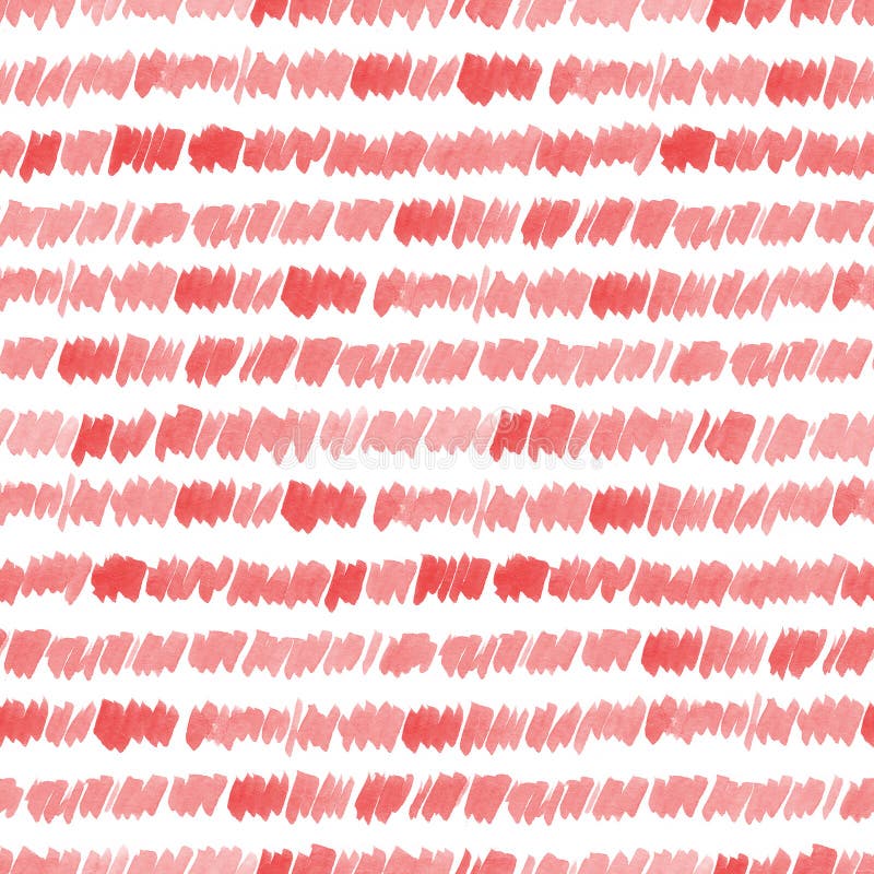 Seamless Red Watercolor Pattern on White Background. Watercolor Seamless  Pattern with Lines and Stripes Stock Illustration - Illustration of  wallpaper, background: 163429013