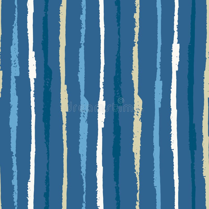 Seamless Repeating Pattern with Hand Drawn Multicolored Stripes with