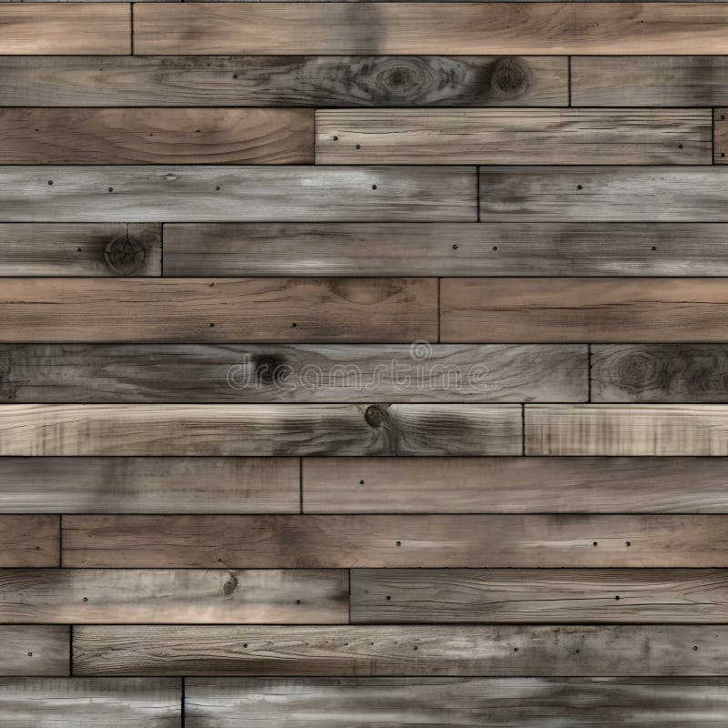 Seamless repetitive pattern of old weathered wooden planks vector illustration