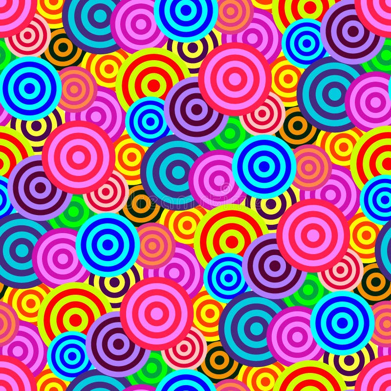 Seamless retro circle pattern