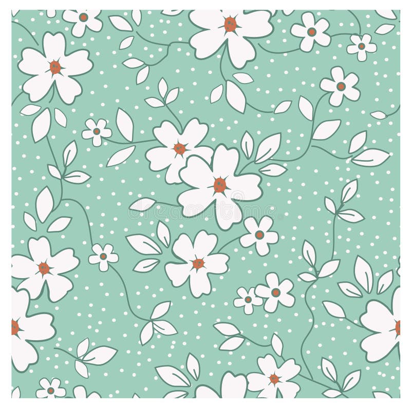 Seamless retro floral pattern