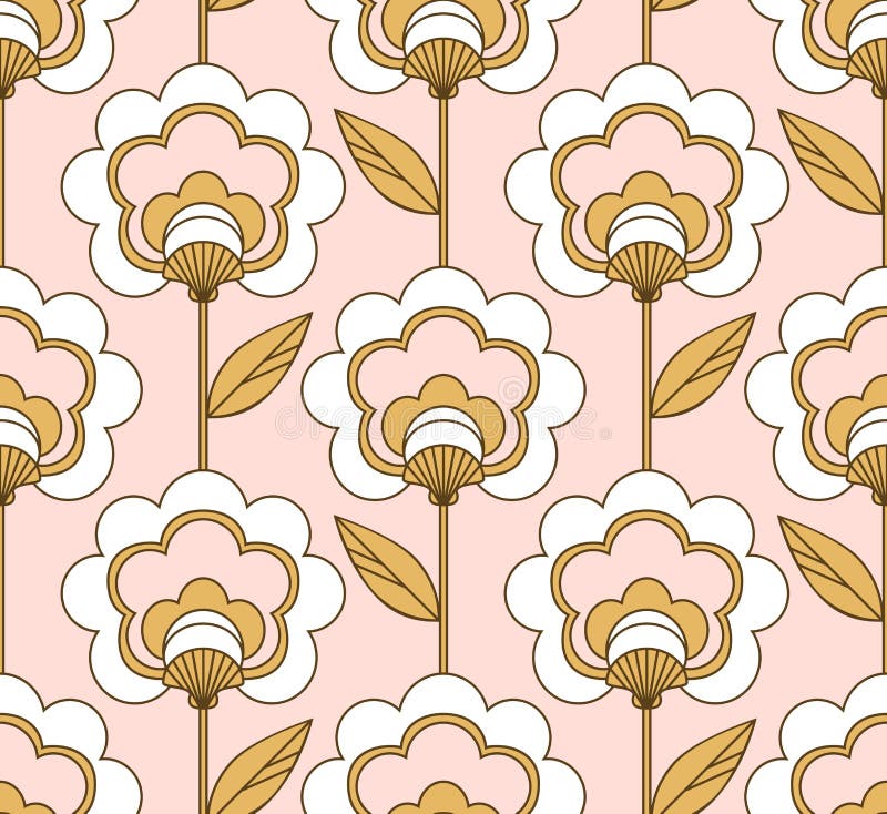 Seamless retro floral pattern