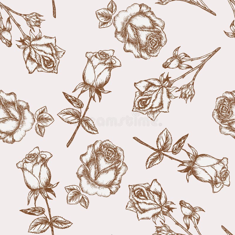Seamless rose pattern royalty free illustration Seamless rose pattern royalty free illustration