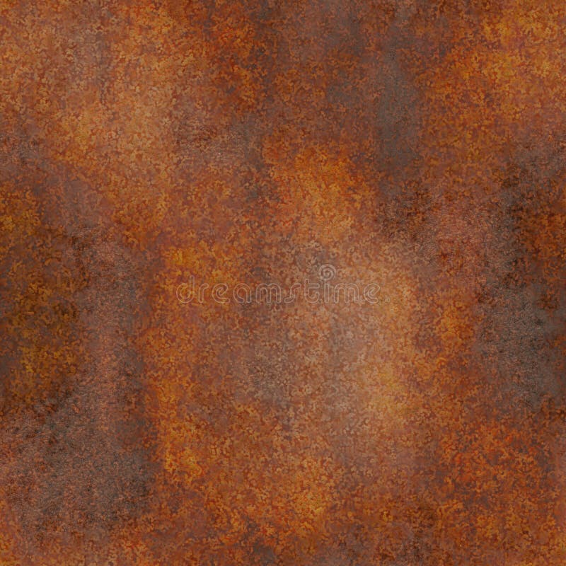 Seamless and Rusty vintage metal background texture iron old rust grunge steel metallic dirty brown wall