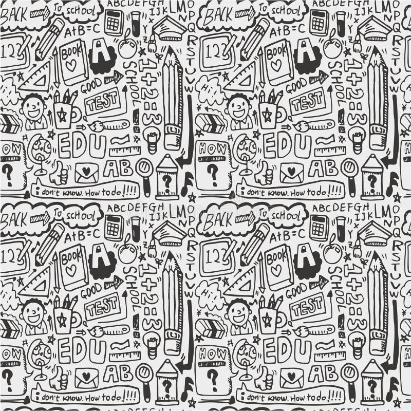 Cartoon Cute Doodles Hand Drawn Designer Seamless Pattern Stock Vector -  Illustration of creation, computer: 124928299