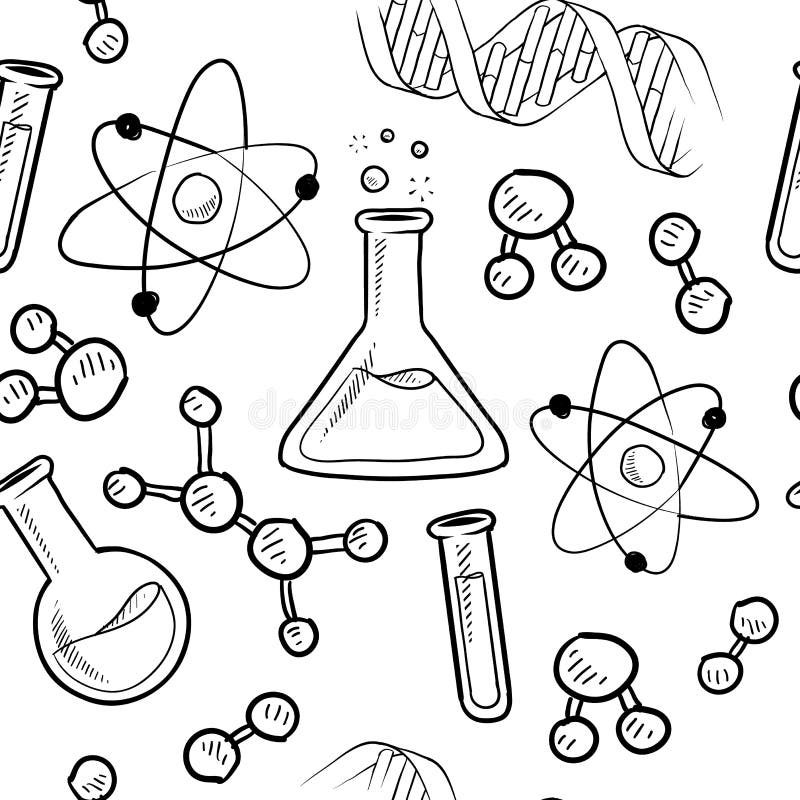 Seamless Science Lab Background Stock Vector - Illustration of doodle,  laboratory: 23920502