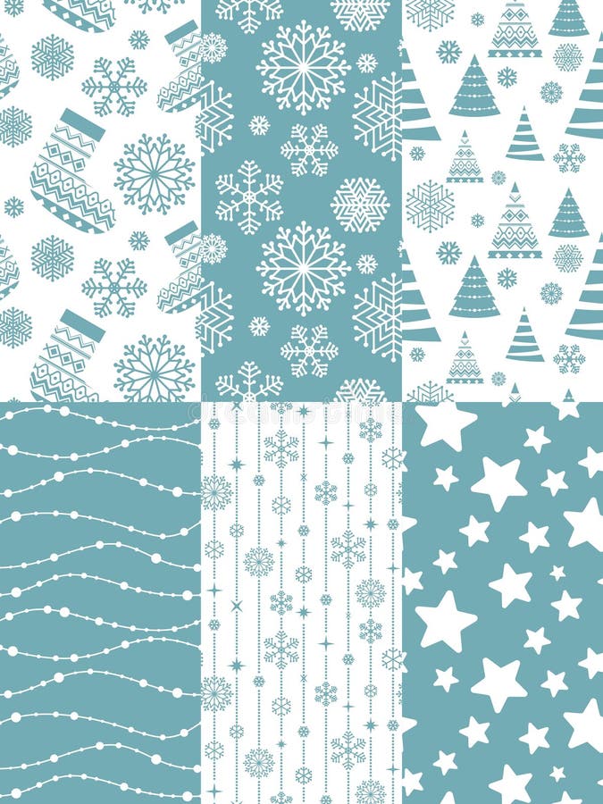 seamless set för julmodeller royaltyfri illustrationer seamless set för julmodeller royaltyfri illustrationer