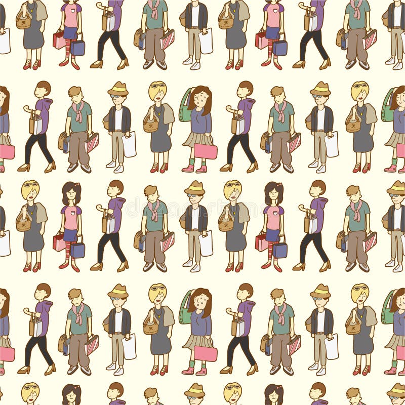 Seamless shopping pattern