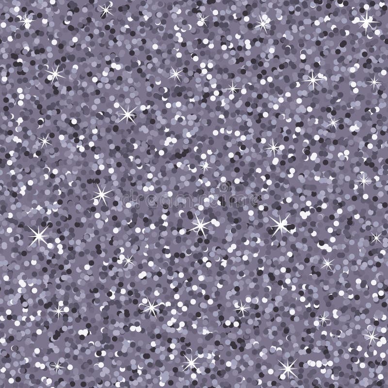 Seamless Silver Grey Glitter Texture. Shimmer Background Stock Vector