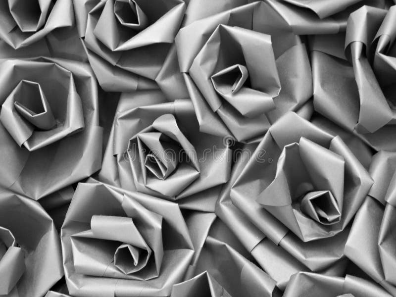 Seamless Silver Grey paper roses background