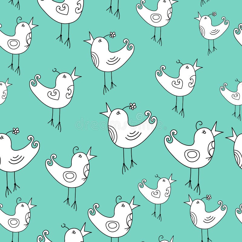 Seamless - Singing birds royalty free illustration Seamless - Singing birds royalty free illustration