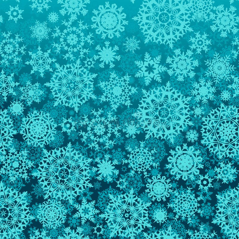 Seamless snow flakes vector pattern