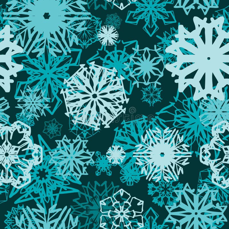 Seamless snowflake pattern