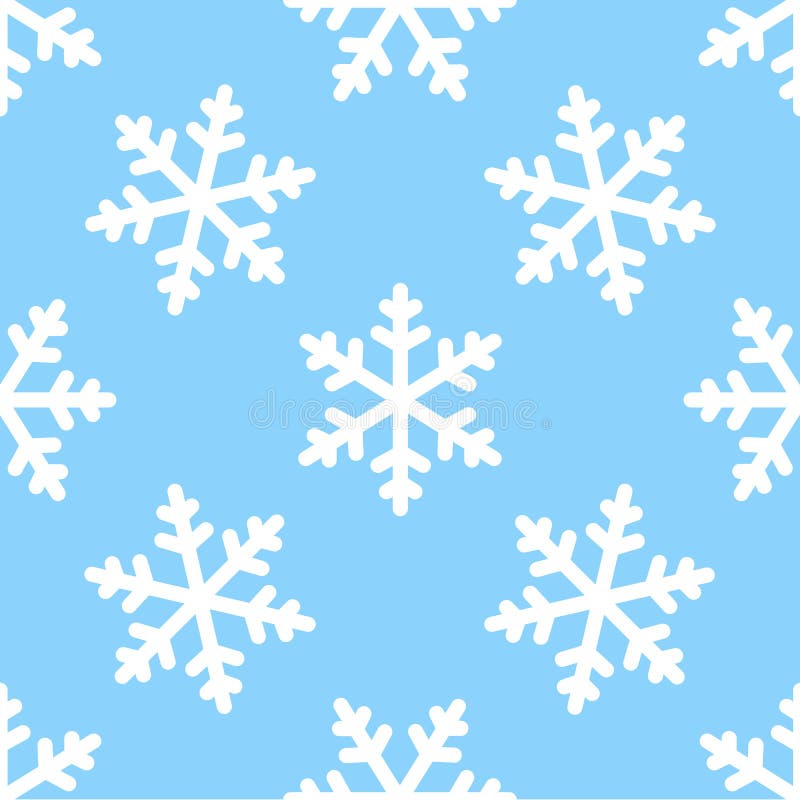 Seamless snowflake pattern winter background