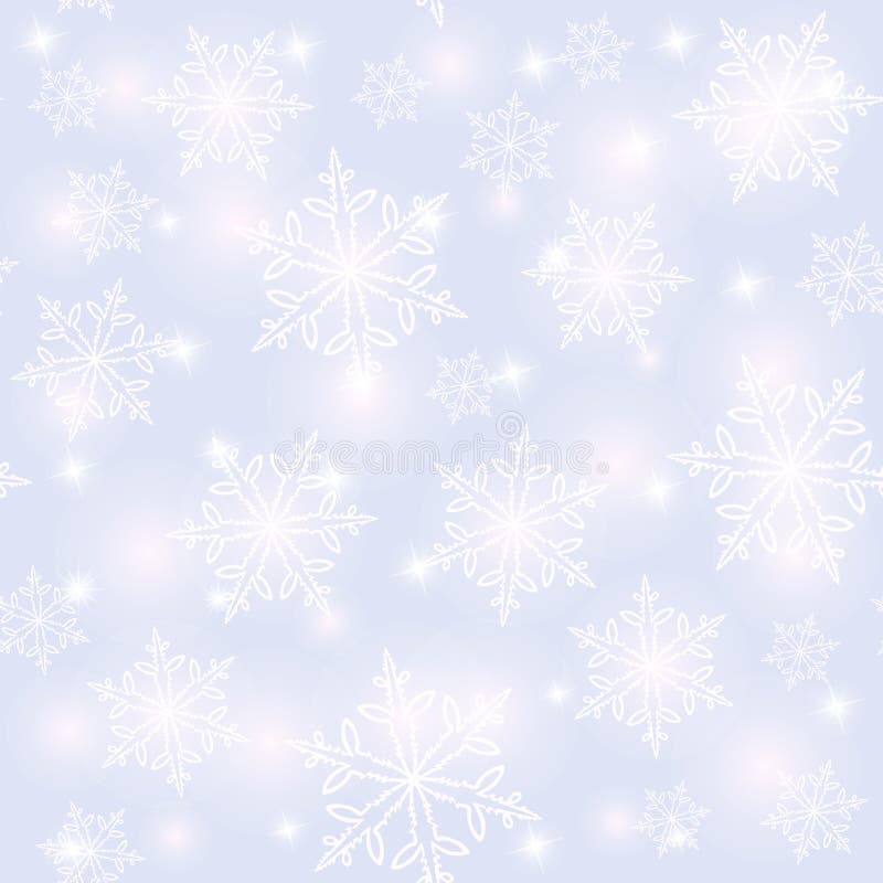 Seamless snowflakes pattern. Christmas background