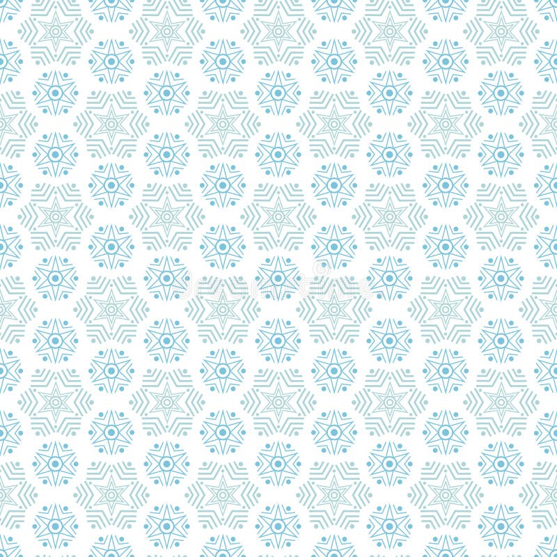 Seamless snowflakes pattern