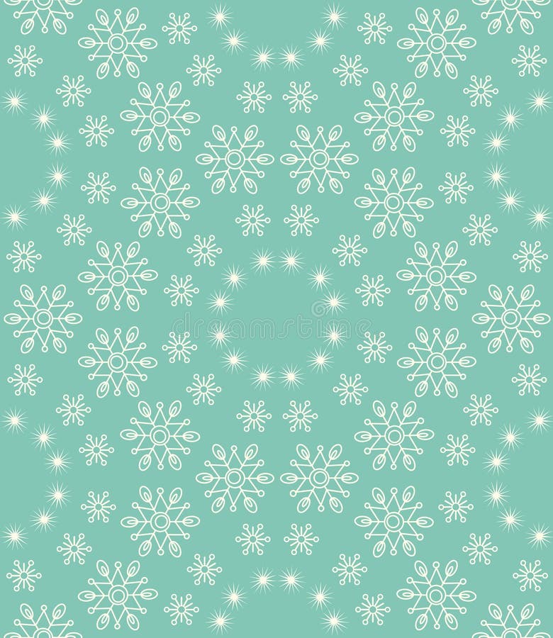Seamless snowflakes pattern