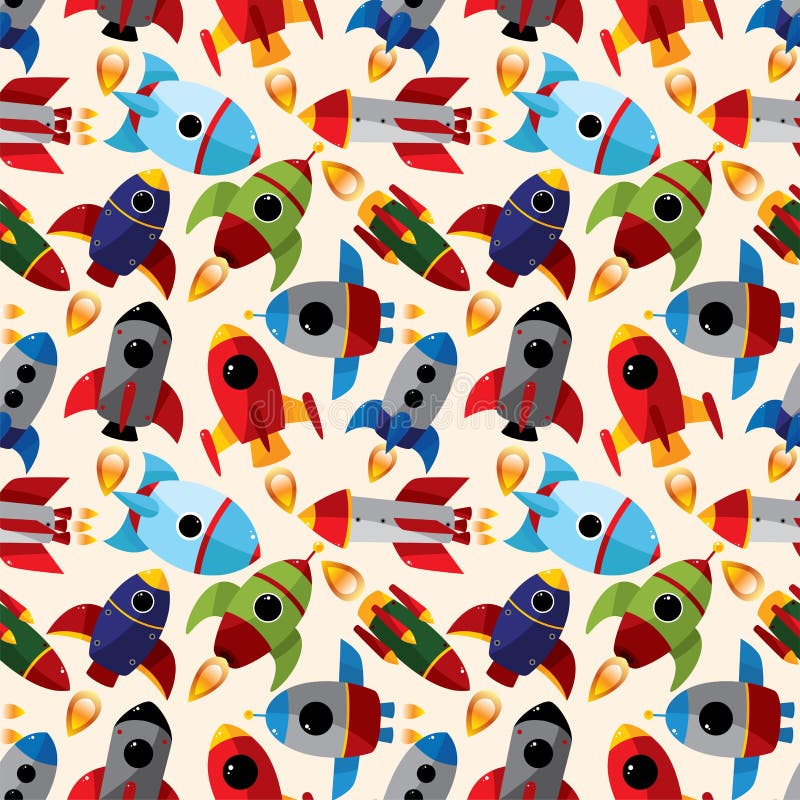 Seamless spaceship pattern