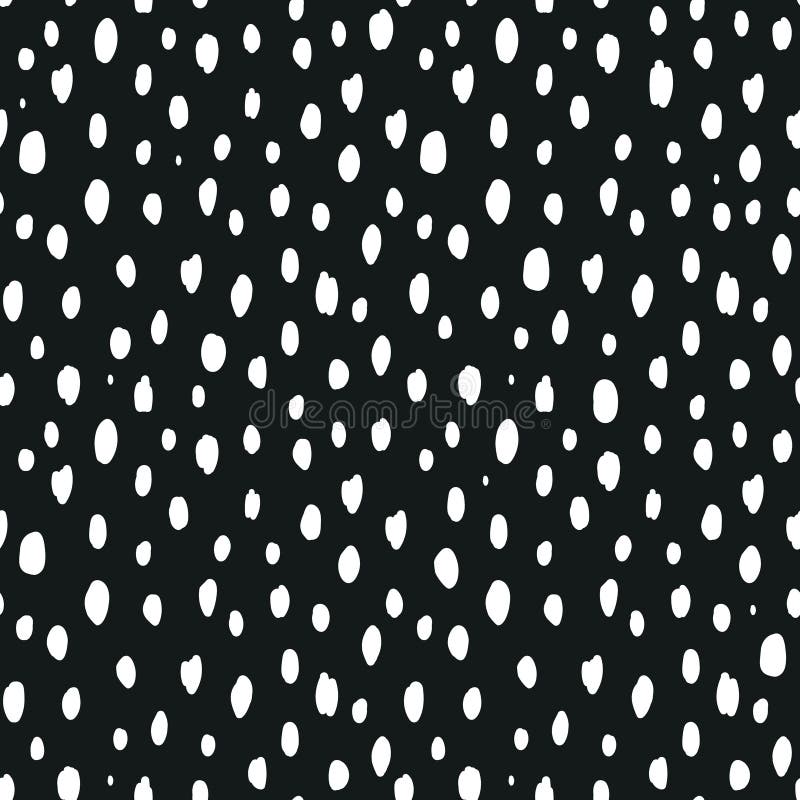 Seamless Speckled Pattern with White Hand Drawn Dots. Polka Dot ...