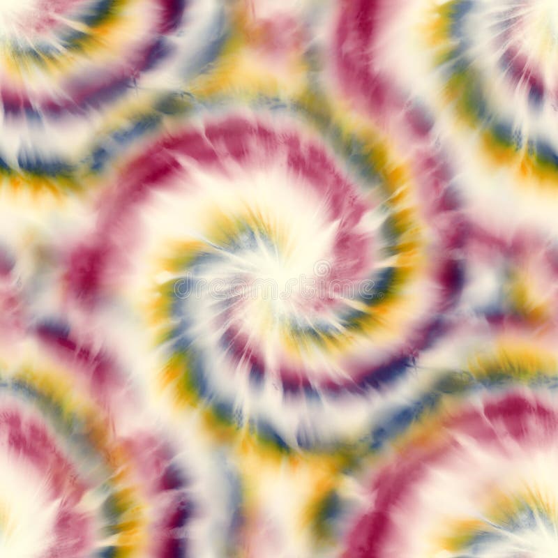 Seamless Spiral Tie Dye Pattern For Surface Design Print Stock Photo