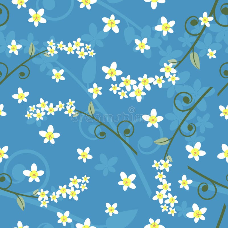 Seamless spring floral pattern - vector vector illustration Seamless spring floral pattern - vector vector illustration