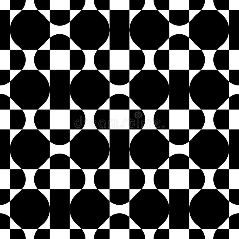 Seamless Square and Circle Pattern Stock Vector Illustration of